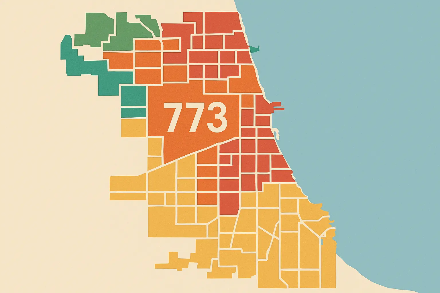 Chicago neighborhoods served by 773 area code