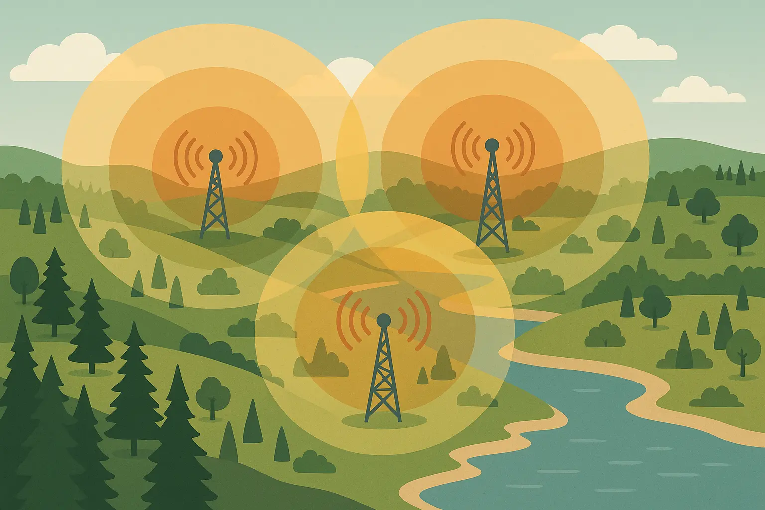 Telecommunications infrastructure across 705 area code region