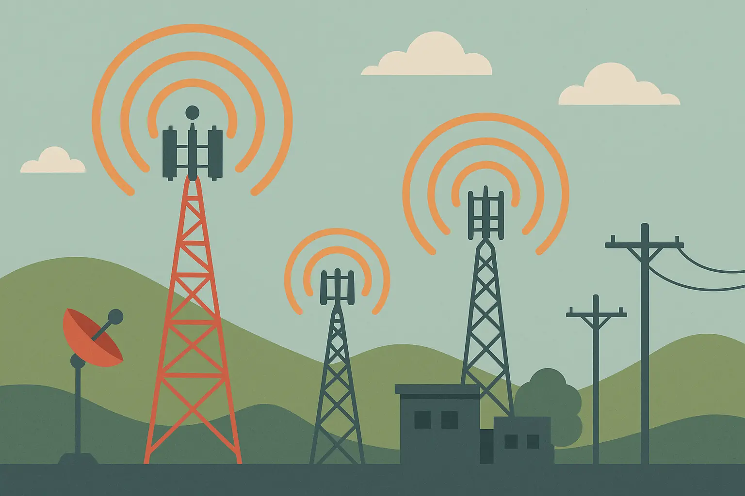 Telecommunications infrastructure towers across Northwest Florida