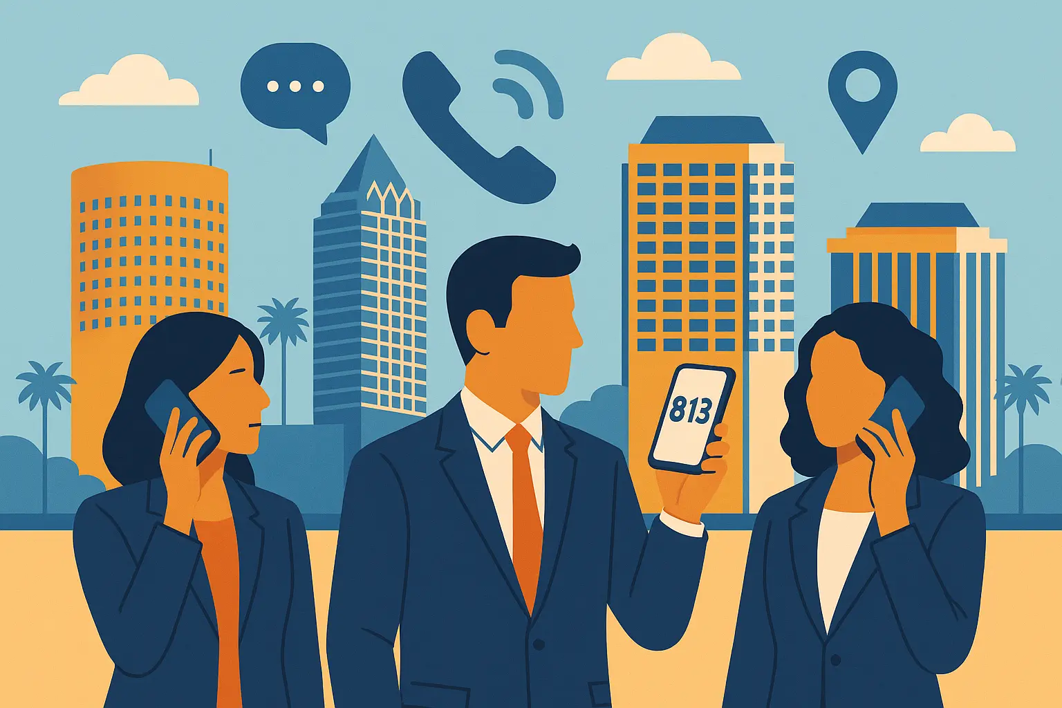 Business applications for 813 area code numbers