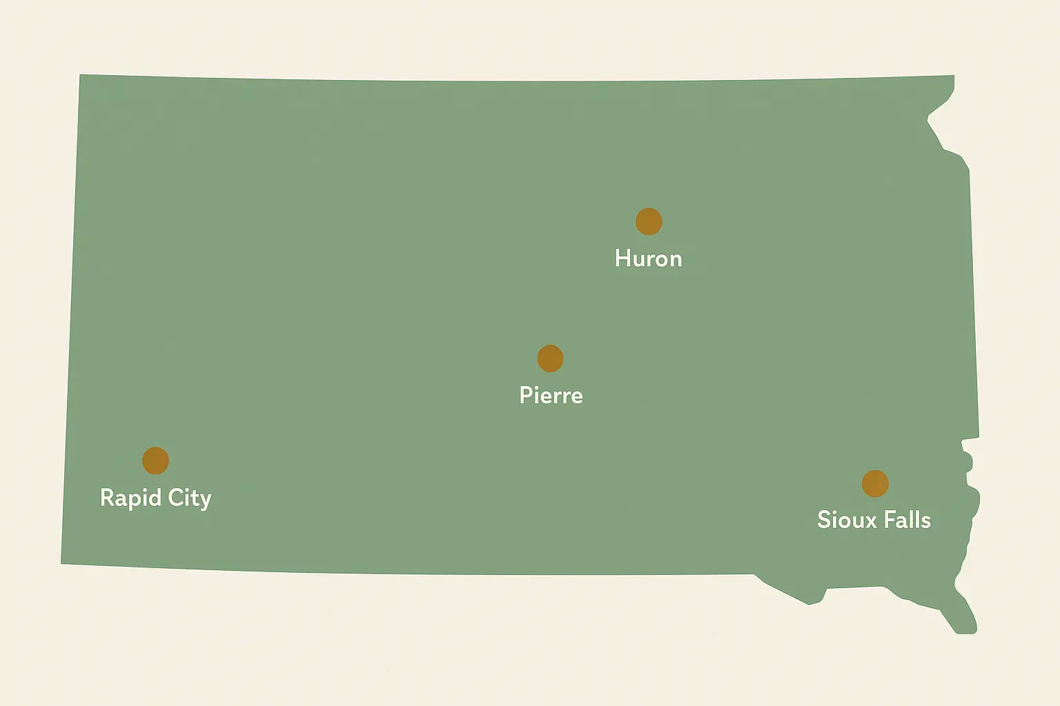 South Dakota statewide phone system map