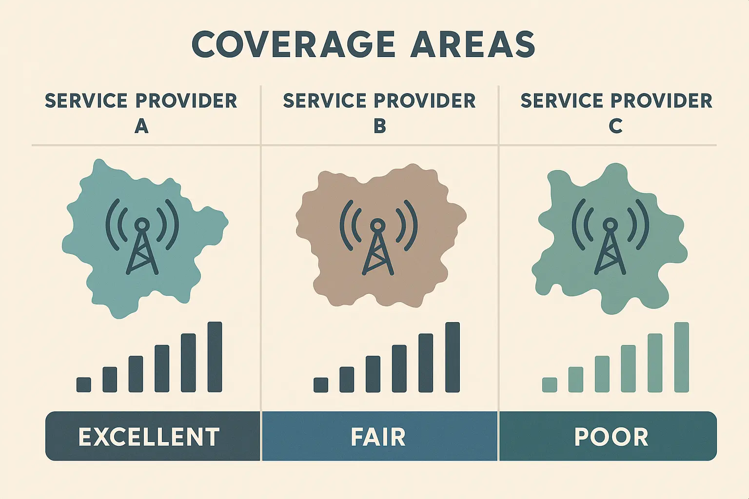 Service provider coverage comparison